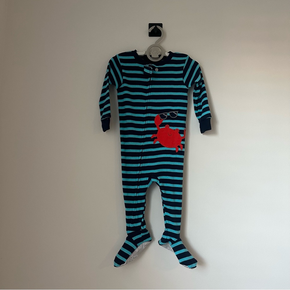 Carters Striped Blue Crab Baby Onesie